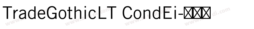 TradeGothicLT CondEi字体转换